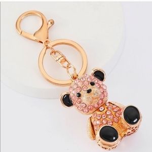 Honey the Teddy Bear 🧸✨ Rhinestone Bag Charm & Keychain
